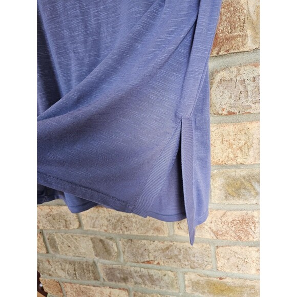 ALK Women's M Gaiam Periwinkle Short Sleeve Split Hem Tee T-Shirt Shirt Top EUC - Picture 3 of 9